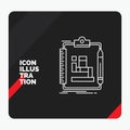 Red and Black Creative presentation Background for Algorithm, process, scheme, work, workflow Line Icon Royalty Free Stock Photo