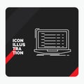 Red and Black Creative presentation Background for Api, app, coding, developer, laptop Line Icon