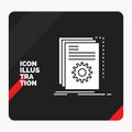 Red and Black Creative presentation Background for App, build, developer, program, script Glyph Icon Royalty Free Stock Photo