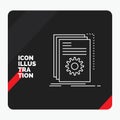 Red and Black Creative presentation Background for App, build, developer, program, script Line Icon Royalty Free Stock Photo
