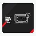 Red and Black Creative presentation Background for Banknotes, cash, dollars, flow, money Line Icon Royalty Free Stock Photo