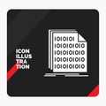 Red and Black Creative presentation Background for Binary, code, coding, data, document Glyph Icon Royalty Free Stock Photo