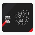 Red and Black Creative presentation Background for Business, engineering, management, process Line Icon Royalty Free Stock Photo