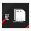 Red and Black Creative presentation Background for Code, coding, doc, programming, script Glyph Icon Royalty Free Stock Photo