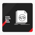 Red and Black Creative presentation Background for Code, coding, file, programming, script Glyph Icon Royalty Free Stock Photo