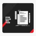 Red and Black Creative presentation Background for Code, coding, file, programming, script Glyph Icon Royalty Free Stock Photo
