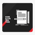 Red and Black Creative presentation Background for Code, coding, file, programming, script Glyph Icon Royalty Free Stock Photo
