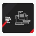 Red and Black Creative presentation Background for Coder, coding, computer, list, paper Line Icon Royalty Free Stock Photo