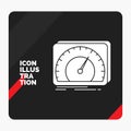 Red and Black Creative presentation Background for dashboard, device, speed, test, internet Glyph Icon