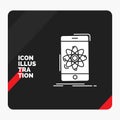 Red and Black Creative presentation Background for data, information, mobile, research, science Glyph Icon