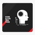 Red and Black Creative presentation Background for Mind, Creative, thinking, idea, brainstorming Glyph Icon