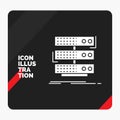 Red and Black Creative presentation Background for server, storage, rack, database, data Glyph Icon