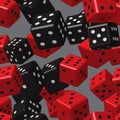 Red Black Dice Seamless Pattern