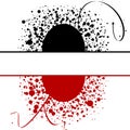 Red black dots circles background Royalty Free Stock Photo