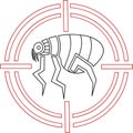Red and black flea icon