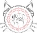 Red and black flea icon