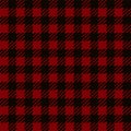 Red Black Gingham Lumberjack pattern. Royalty Free Stock Photo