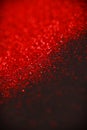 Red and Black Glitter background. Holiday, Christmas, Valentines, Beauty and Nails abstract texture Royalty Free Stock Photo