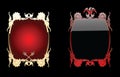 Red And Black Glow Ornate Background Double.
