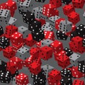 Red Black Grey Dice Seamless Pattern Royalty Free Stock Photo