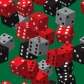 Red Black Grey Dice Seamless Pattern Royalty Free Stock Photo