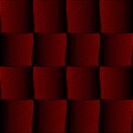 Red and black halftone square design with optical spatial effect, background in opart style. Optical art wallpaper.