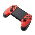 Red and black handheld gaming controller with large screen and buttons handheld controller Royalty Free Stock Photo