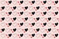 Red And Black Hearts Pattern Royalty Free Stock Photo