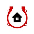Home icon with gasket vector icon