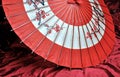 Red and black Japanese umbrella Royalty Free Stock Photo