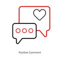 Positive Comment and feedback icon concept Royalty Free Stock Photo