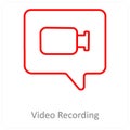 video recording and camcoder icon concept