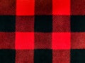 Lumberjack plaid pattern flannel fabric Royalty Free Stock Photo