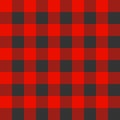 Red and Black Lumberjack plaid seamless pattern. Simple vintage textile design. Seamless vector pattern. Scottish cage. Tartan pla Royalty Free Stock Photo