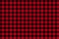 Red Black Lumberjack plaid seamless pattern