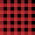 Red and black lumberjack seamless vector pattern for graphic design and backgrounds