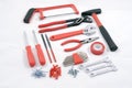 Red and black metal tools Royalty Free Stock Photo