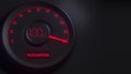 Red and black acceleration meter or indicator, 3D rendering