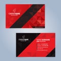 Red and Black modern business card template