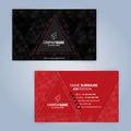 Red and Black modern business card template