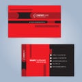 Red and Black modern business card template