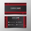 Red and black modern creative business template patterned and name card,horizontal simple clean vector design minimal icon concept Royalty Free Stock Photo