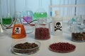 Red and Black Peppercorns under Toxic Test - Lab Photo Royalty Free Stock Photo