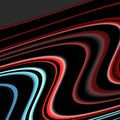 Colorful red black fluid contrasts lines forms abstract bright vivid background Royalty Free Stock Photo