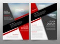 Red and black poster business brochure flyer design layout template Royalty Free Stock Photo