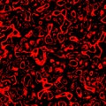 Red Black Psychedelic Abstract Background