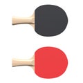 Red and black rackets for table tennis isolated on white background Royalty Free Stock Photo