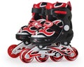 Red-black roller-scates for children