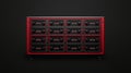 Red and Black Server Rack with Multiple Components Royalty Free Stock Photo