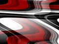 Red black silvery fluid lines geometries, lines background, abstract colorful geometries Royalty Free Stock Photo